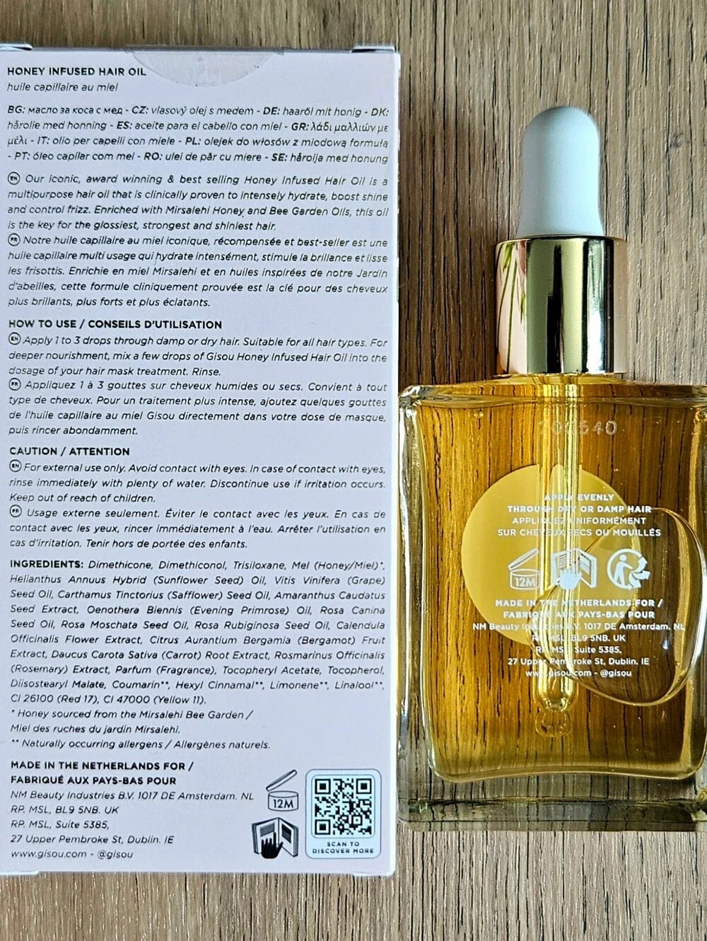 GISOU Honey Infused Hair Oil Shine Heat Protect Anti Frizz NEW 1.7 oz MSRP $46